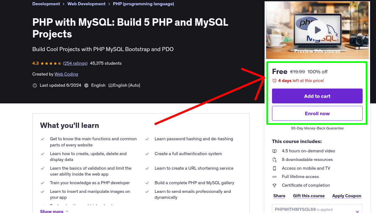 PHP with MySQL: Build 5 PHP and MySQL Projects