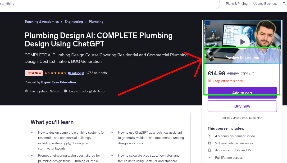 Plumbing Design AI: COMPLETE Plumbing Design Using ChatGPT