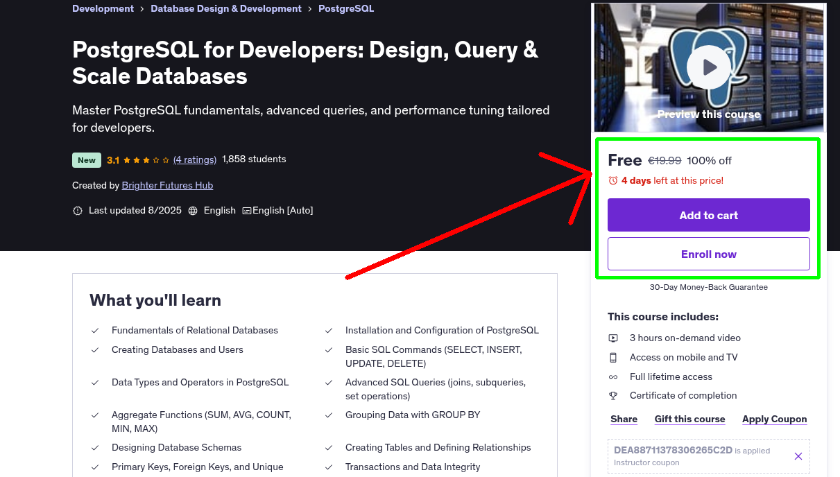 PostgreSQL for Developers: Design, Query & Scale Databases