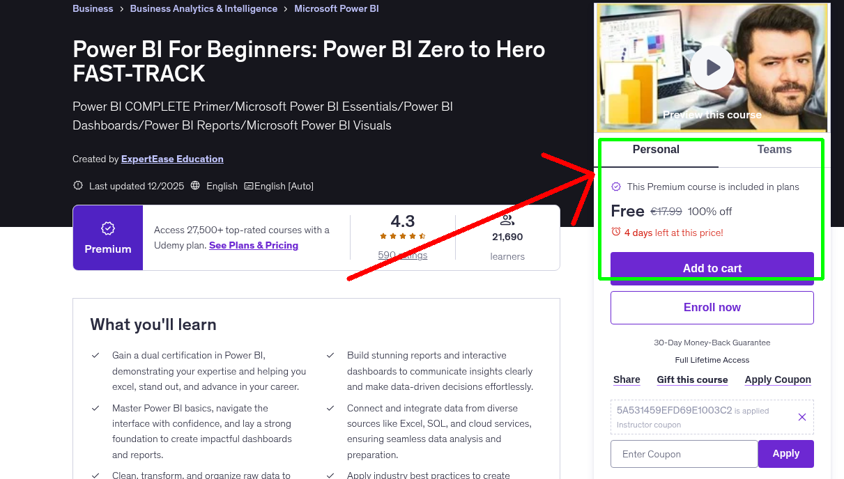 Power BI For Beginners: Power BI Zero to Hero FAST-TRACK