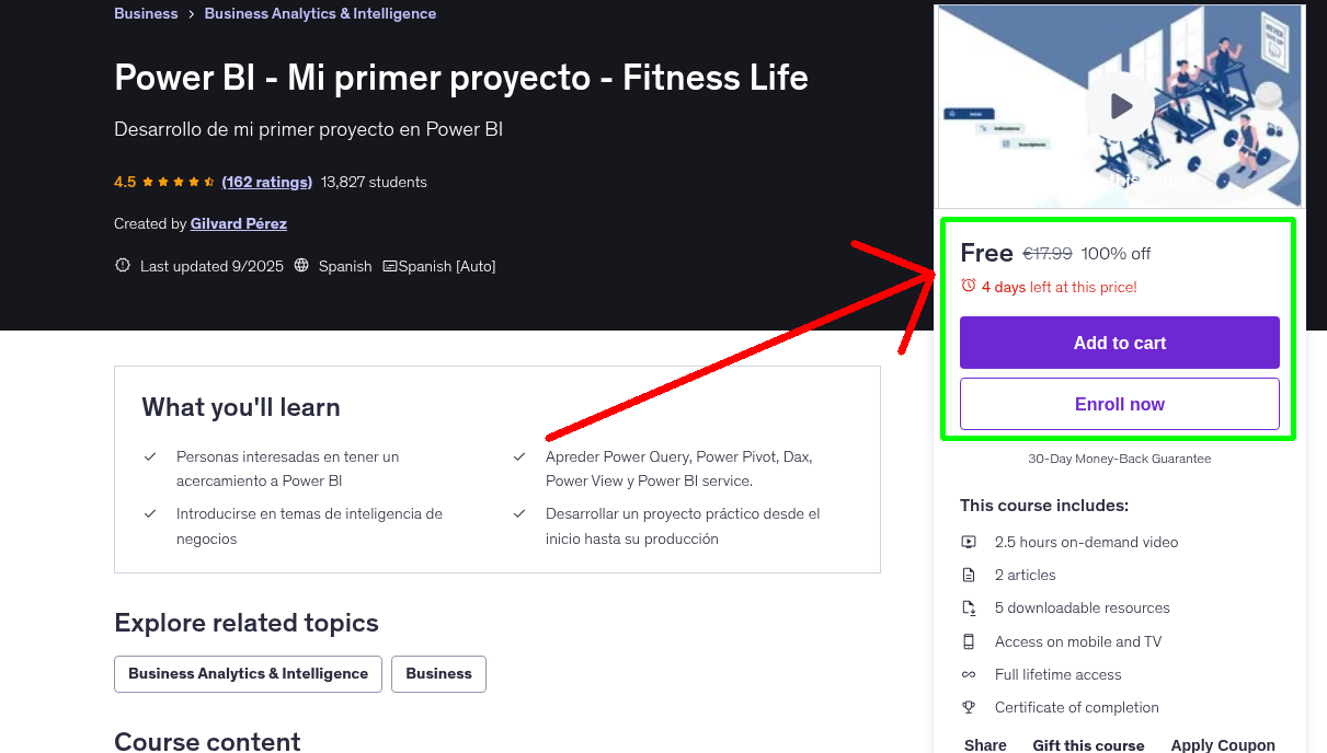 Power BI - Mi primer proyecto - Fitness Life