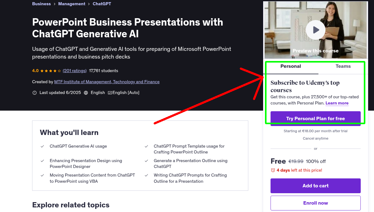 PowerPoint Business Presentations with ChatGPT Generative AI