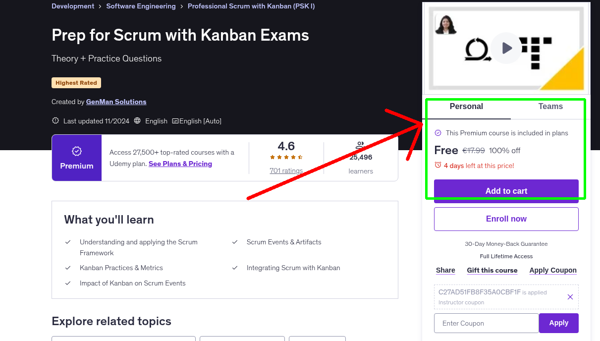 Prep for Scrum with Kanban Exams