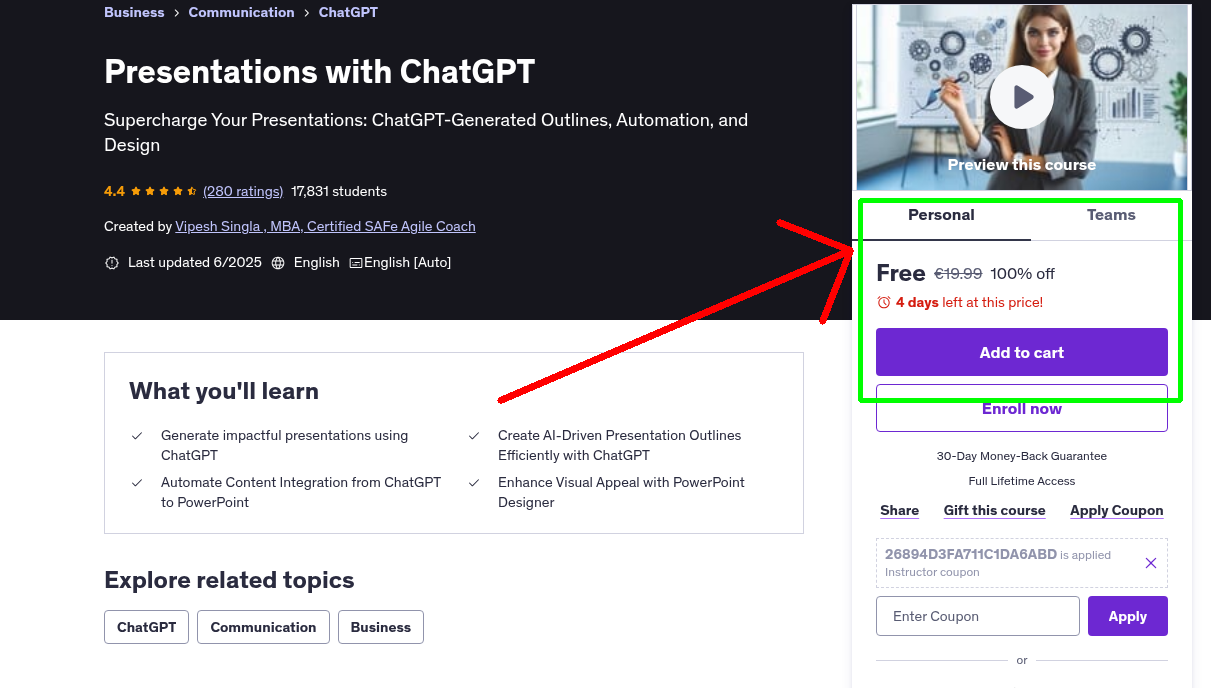 Presentations with ChatGPT