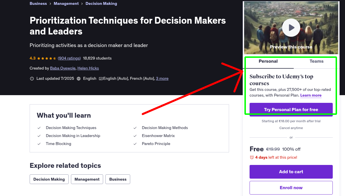 Prioritization Techniques for Decision Makers and Leaders