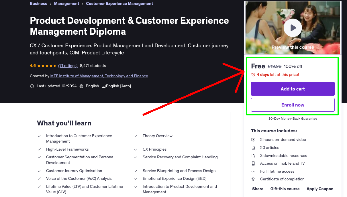 Product Development & Customer Experience Management Diploma