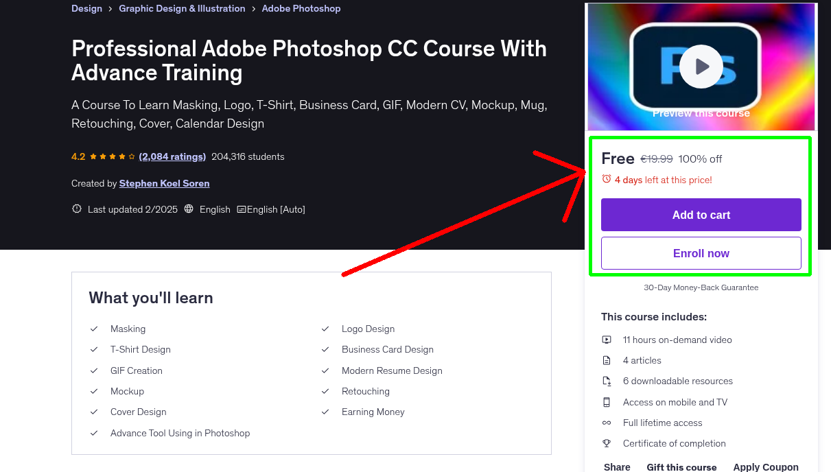 Professional Adobe Photoshop CC Course With Advance Training