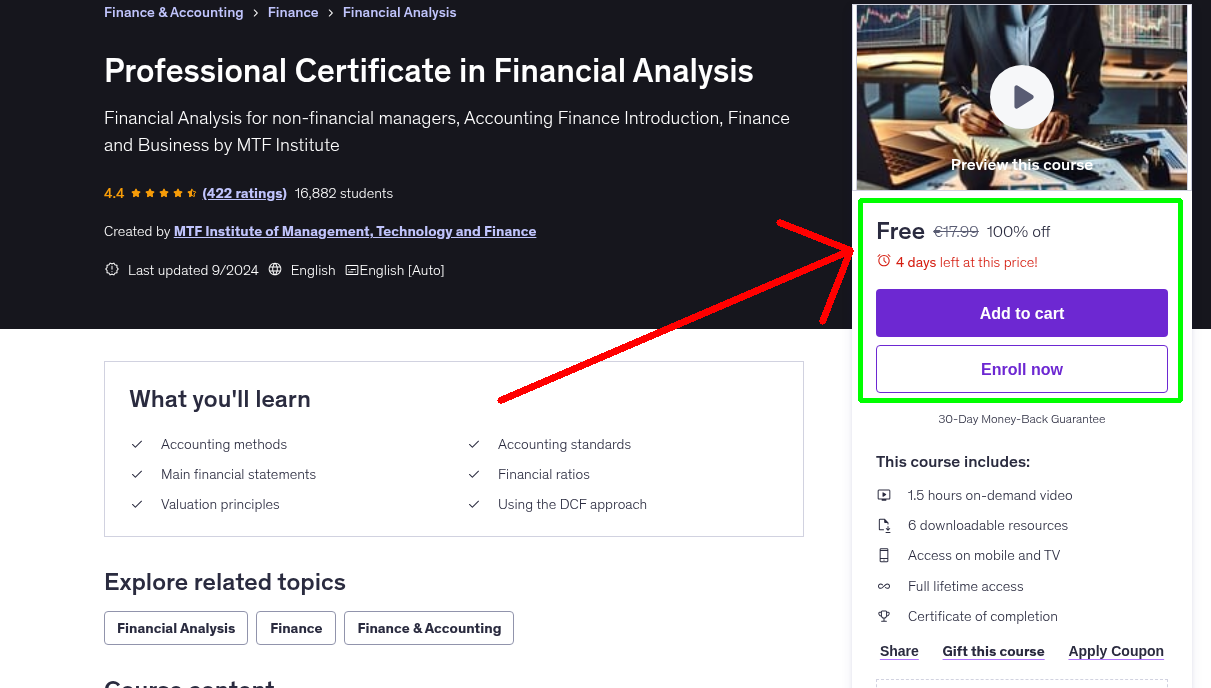 Professional Certificate in Financial Analysis