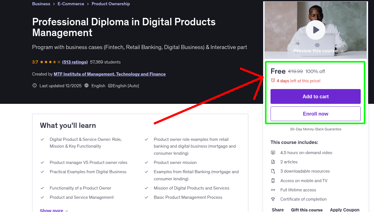 Professional Diploma in Digital Products Management