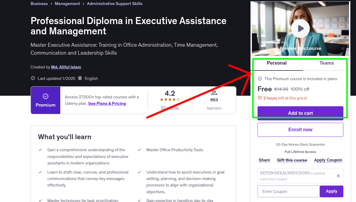 Professional Diploma in Executive Assistance and Management