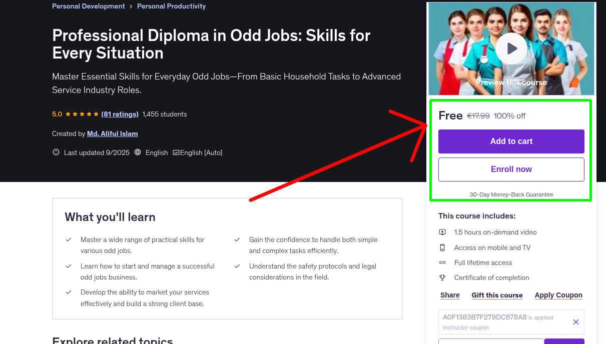 Professional Diploma in Odd Jobs: Skills for Every Situation