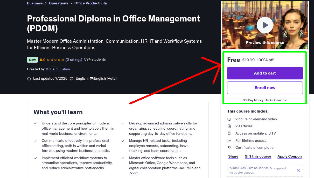 Professional Diploma in Office Management (PDOM)