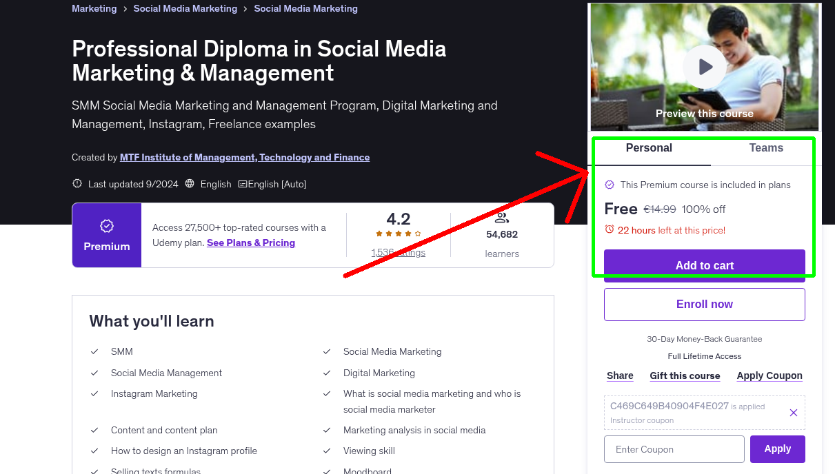 Professional Diploma in Social Media Marketing & Management