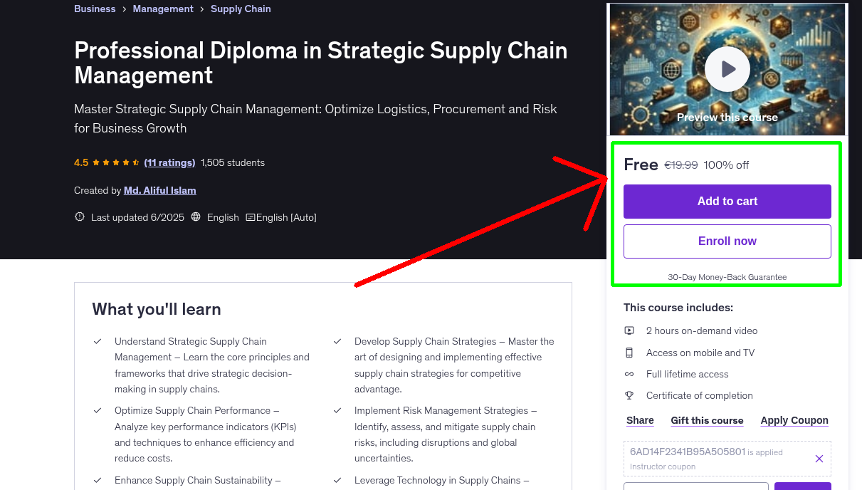Professional Diploma in Strategic Supply Chain Management