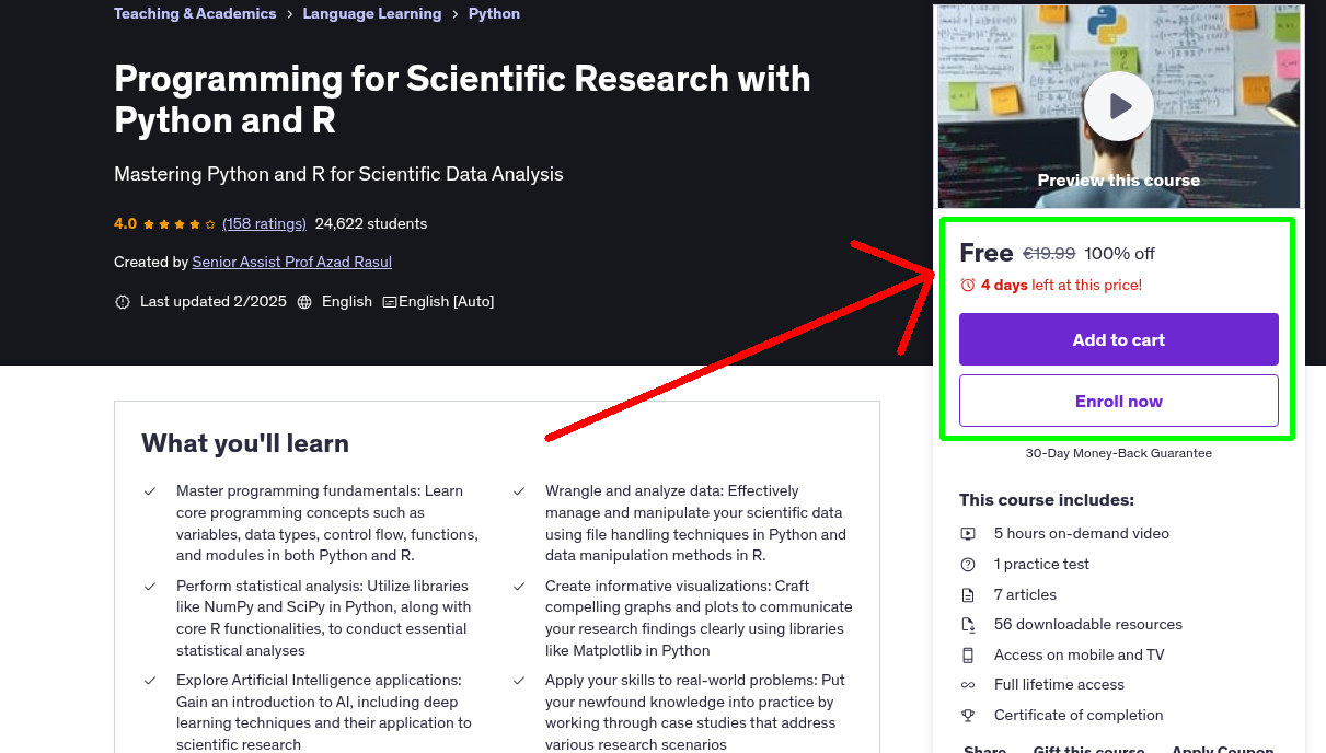 Programming for Scientific Research with Python and R