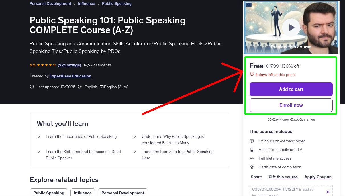Public Speaking 101: Public Speaking COMPLETE Course (A-Z)