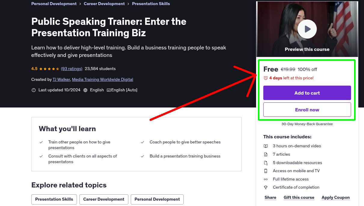 Public Speaking Trainer: Enter the Presentation Training Biz