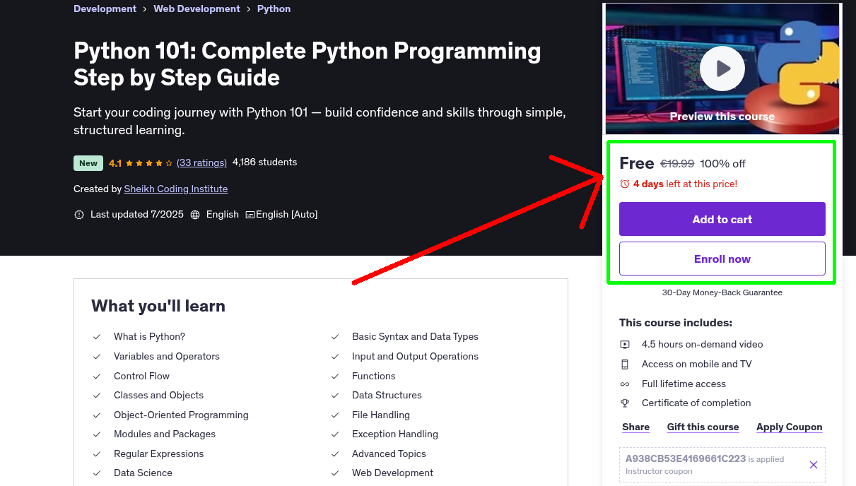 Python 101: Complete Python Programming Step by Step Guide