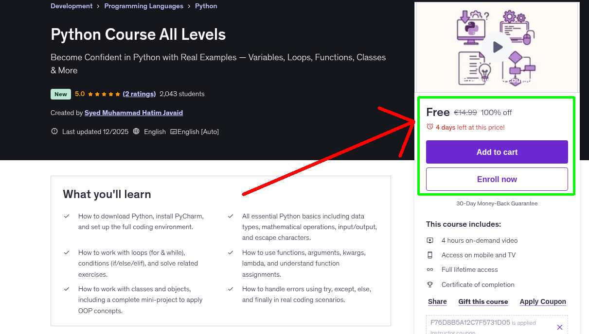 Python Course All Levels