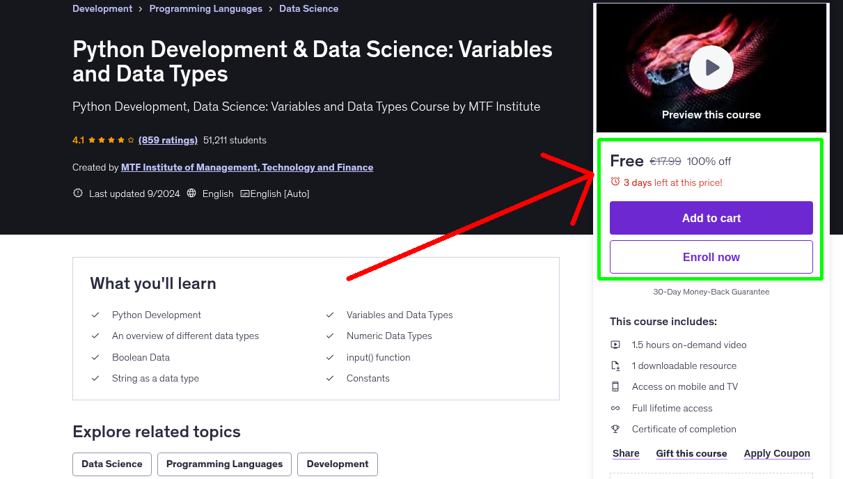 Python Development & Data Science: Variables and Data Types