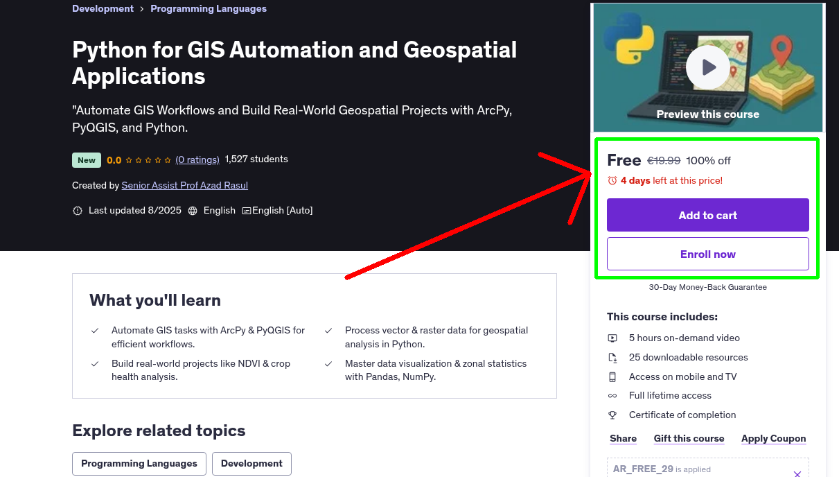 Python for GIS Automation and Geospatial Applications