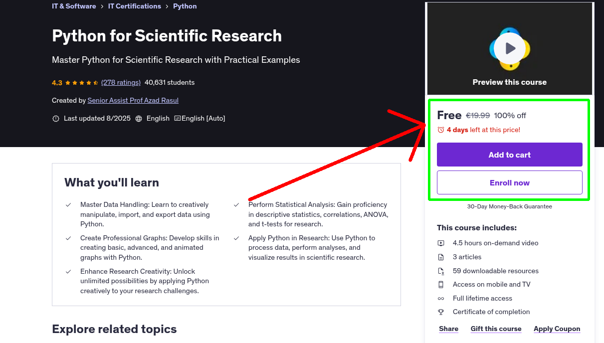 Python for Scientific Research