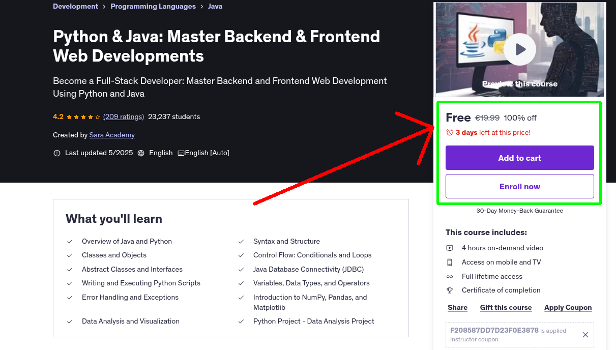 Python & Java: Master Backend & Frontend Web Developments