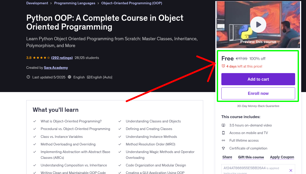 Python OOP: A Complete Course in Object Oriented Programming