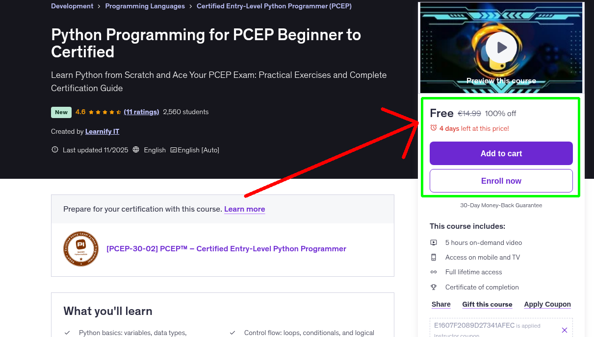 Python Programming for PCEP Beginner to Certified
