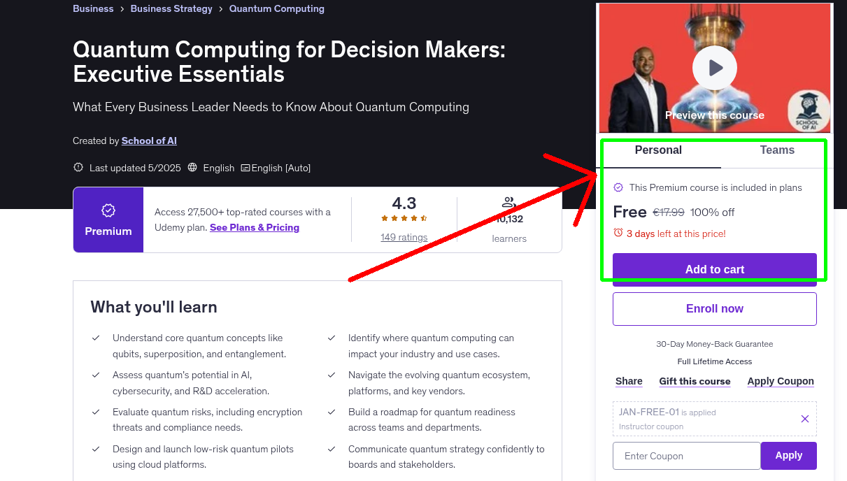 Quantum Computing for Decision Makers: Executive Essentials