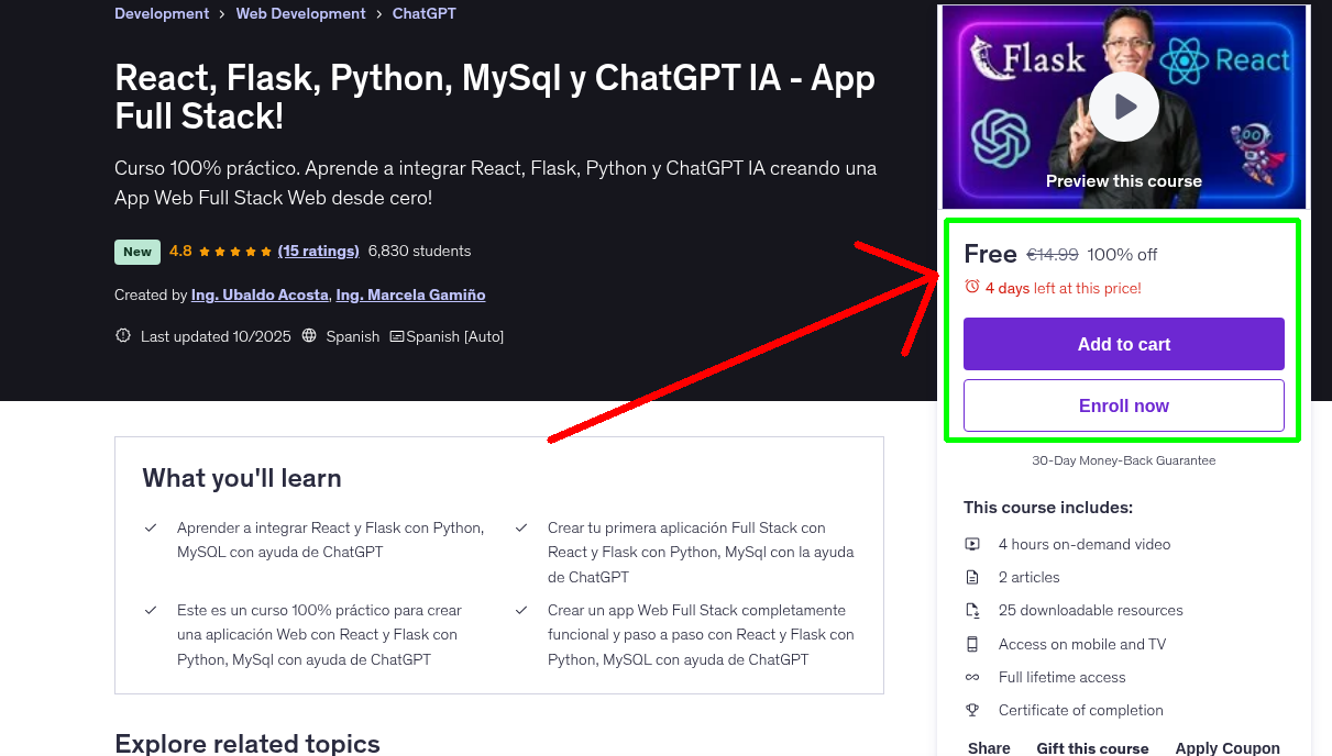 React, Flask, Python, MySql y ChatGPT IA - App Full Stack!