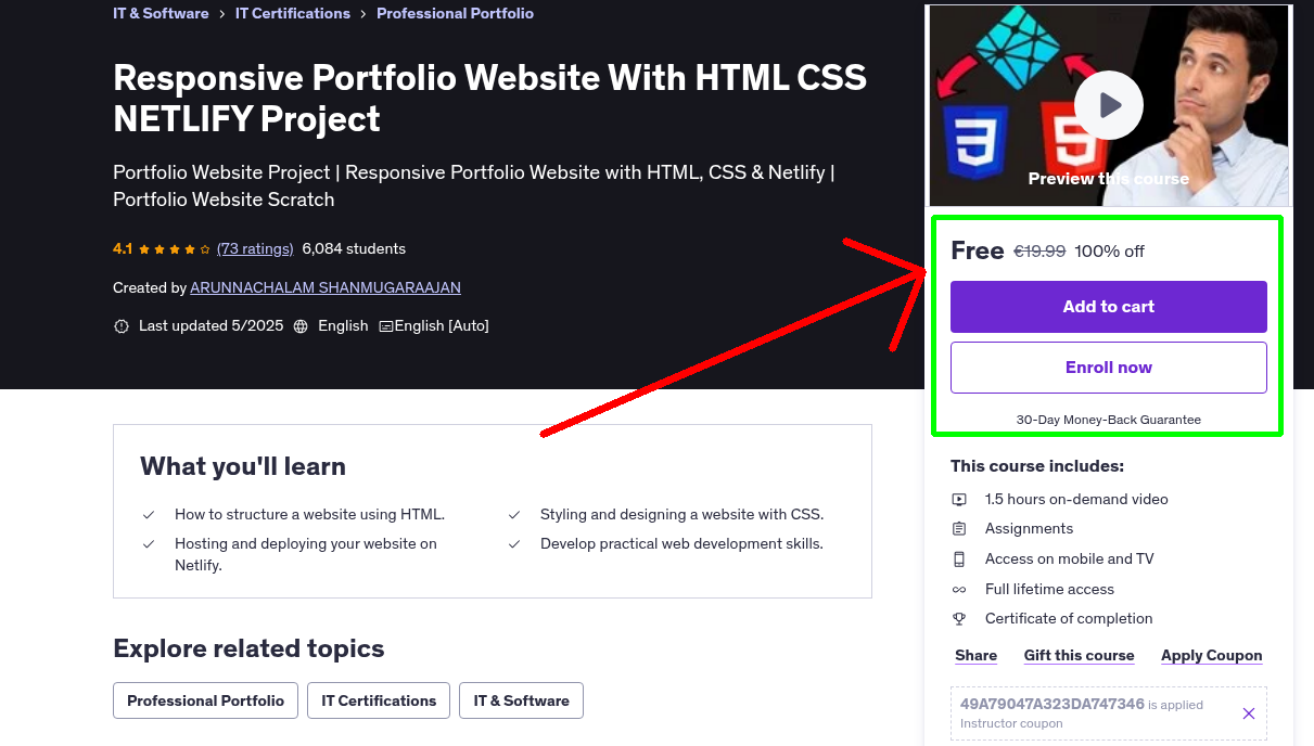 Responsive Portfolio Website With HTML CSS NETLIFY Project