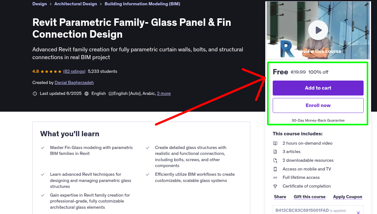 Revit Parametric Family- Glass Panel & Fin Connection Design
