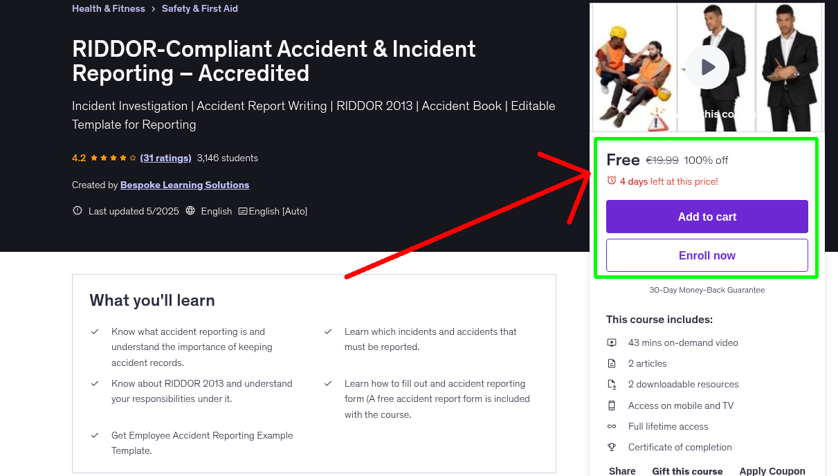 RIDDOR-Compliant Accident & Incident Reporting – Accredited