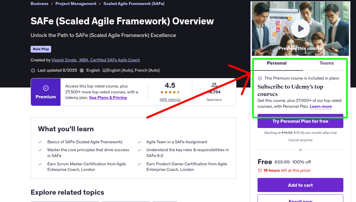 SAFe (Scaled Agile Framework) Overview