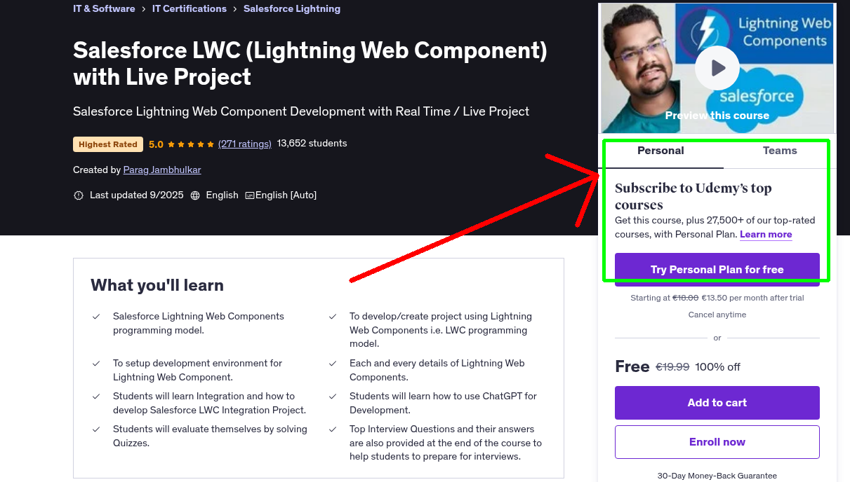 Salesforce LWC (Lightning Web Component) with Live Project