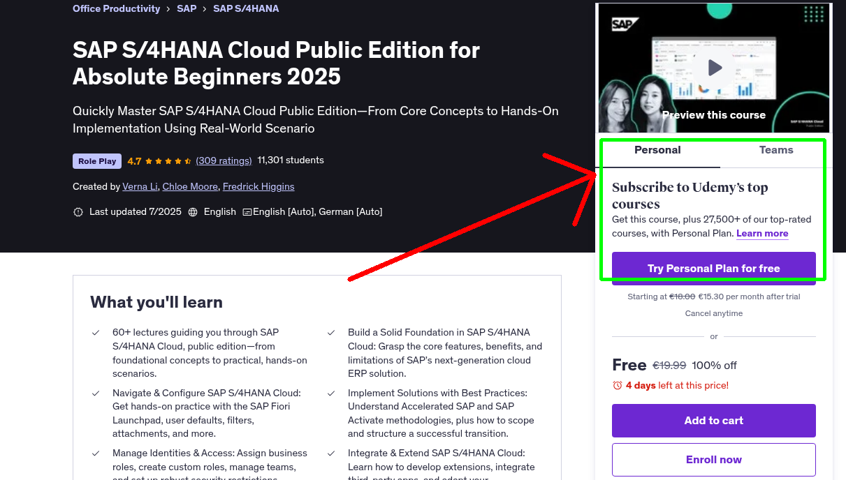 SAP S/4HANA Cloud Public Edition for Absolute Beginners 2025
