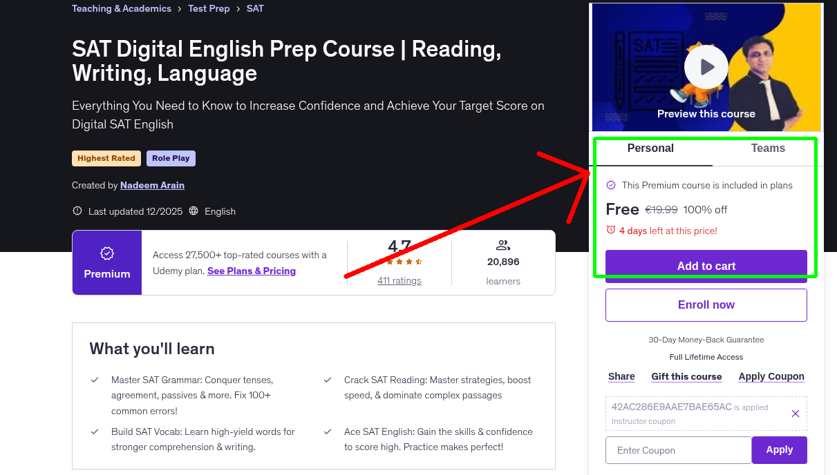 SAT Digital English Prep Course | Reading, Writing, Language