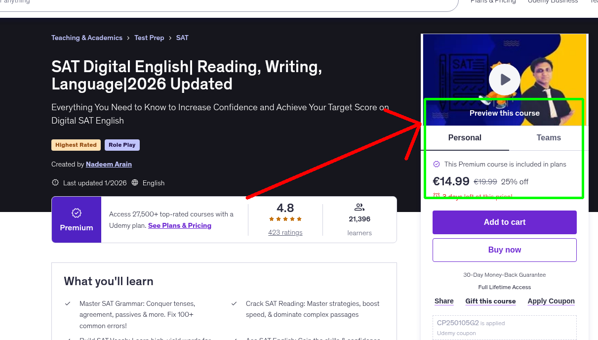 SAT Digital English| Reading, Writing, Language|2026 Updated