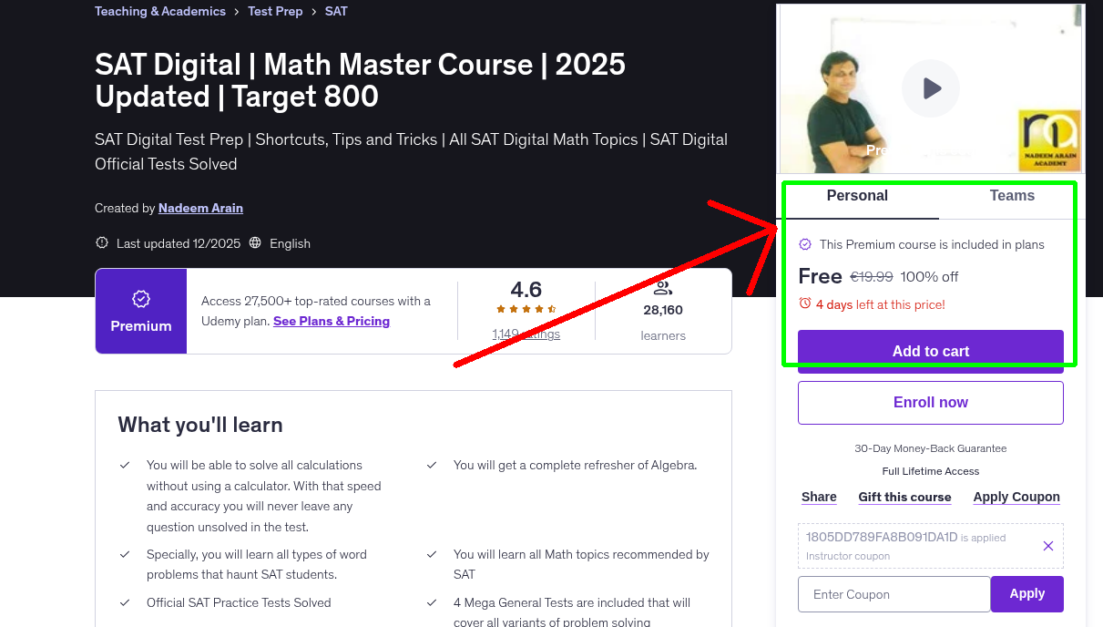 SAT Digital | Math Master Course | 2025 Updated | Target 800