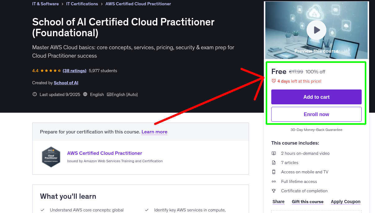 School of AI Certified Cloud Practitioner (Foundational)