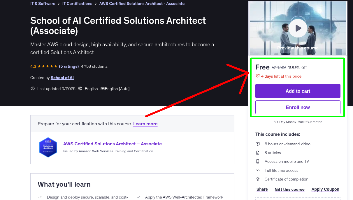 School of AI Certified Solutions Architect (Associate)