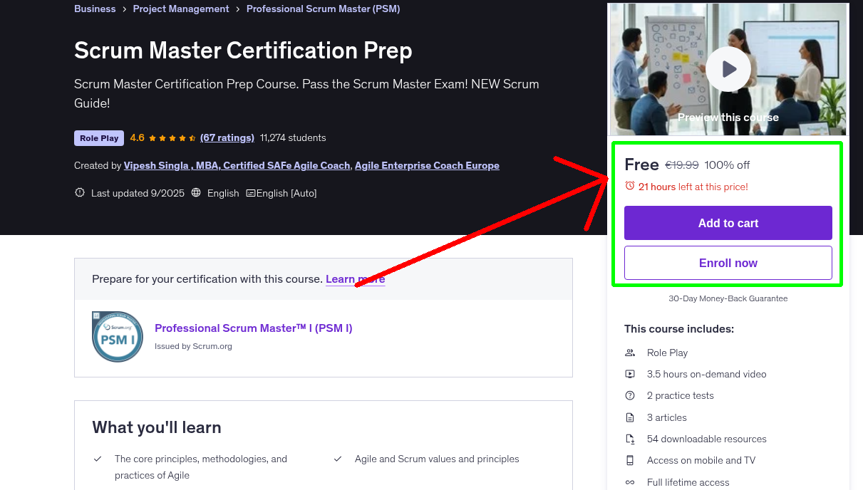 Scrum Master Certification Prep