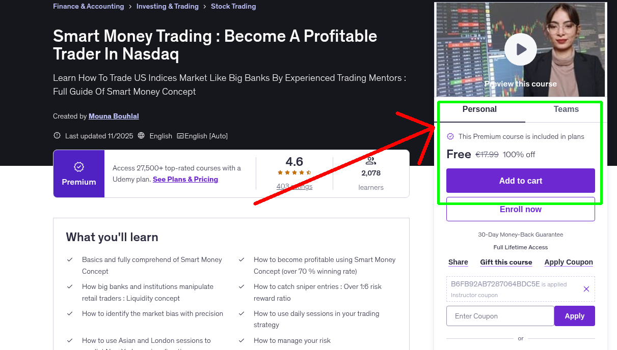 Smart Money Trading : Become A Profitable Trader In Nasdaq