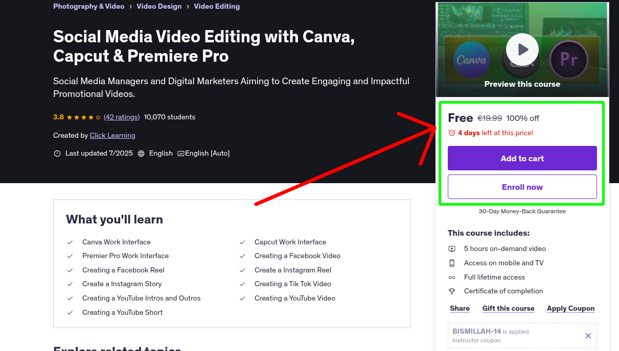 Social Media Video Editing with Canva, Capcut & Premiere Pro