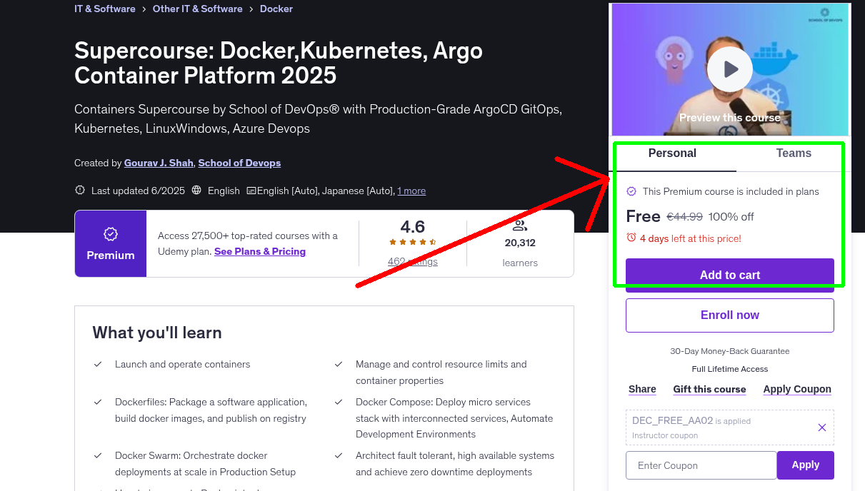 Supercourse: Docker,Kubernetes, Argo Container Platform 2025