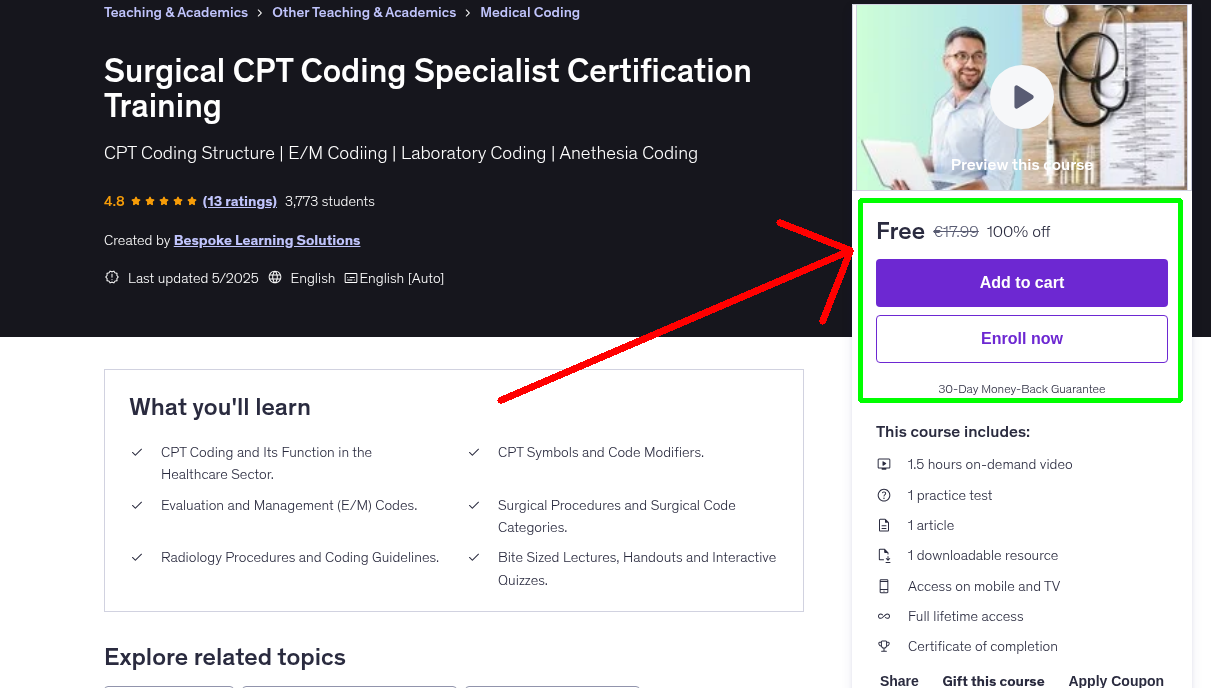 Surgical CPT Coding Specialist Certification Training