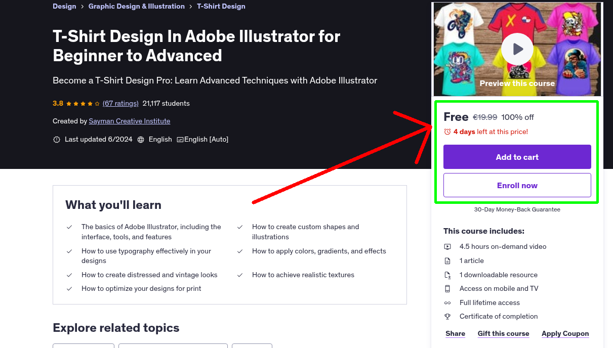 T-Shirt Design In Adobe Illustrator for Beginner to Advanced