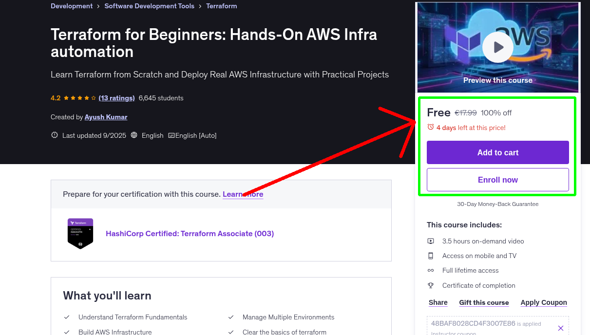Terraform for Beginners: Hands-On AWS Infra automation