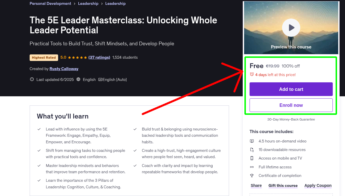 The 5E Leader Masterclass: Unlocking Whole Leader Potential
